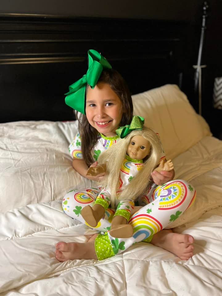 shamrock rainbow jammies