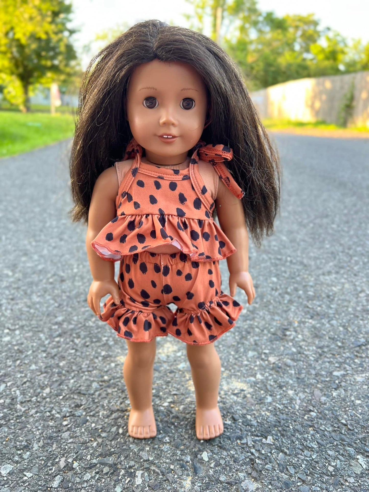 DOLL spotted leopard set