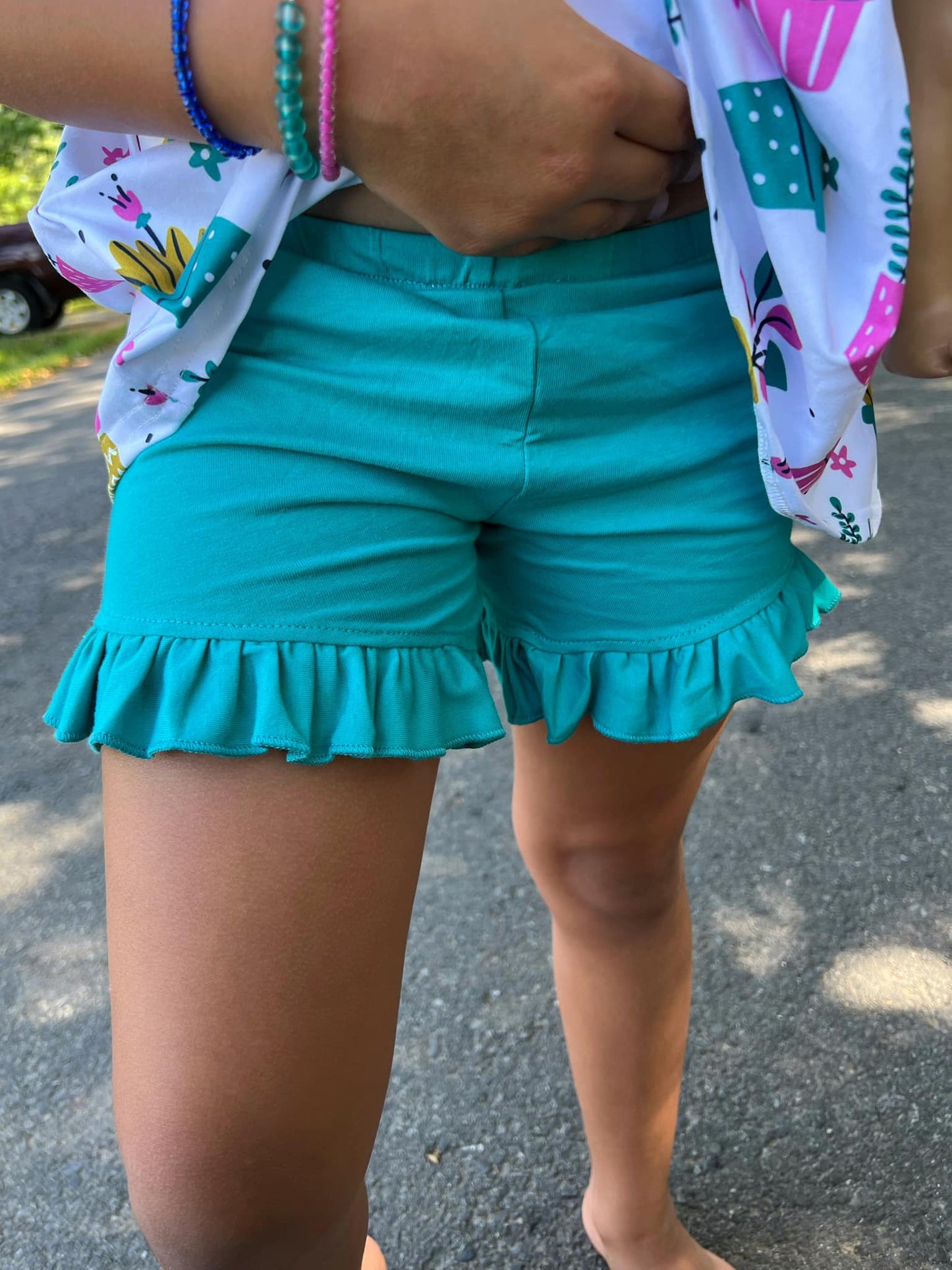 teal shorties