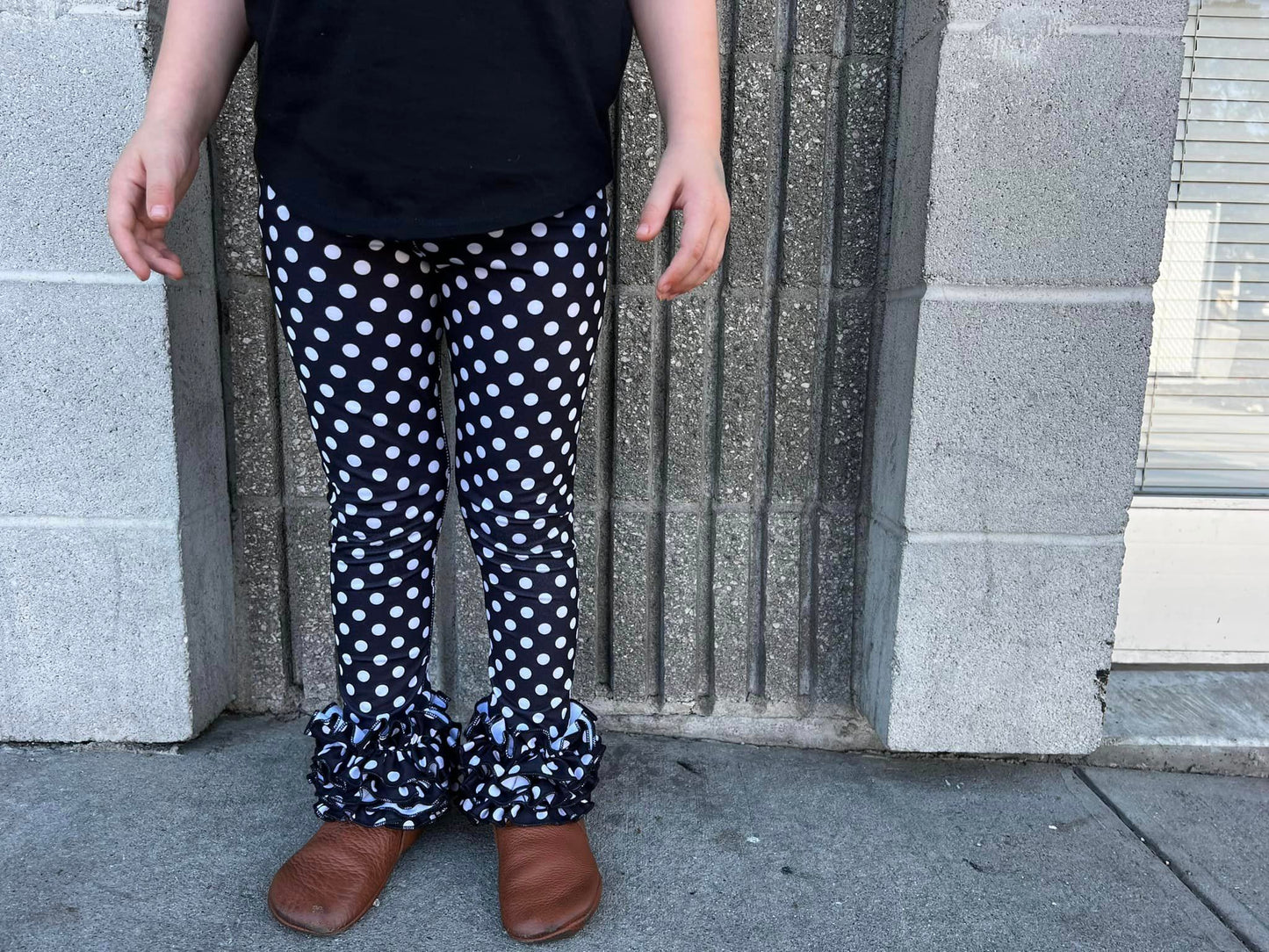 black polka dot icing pants