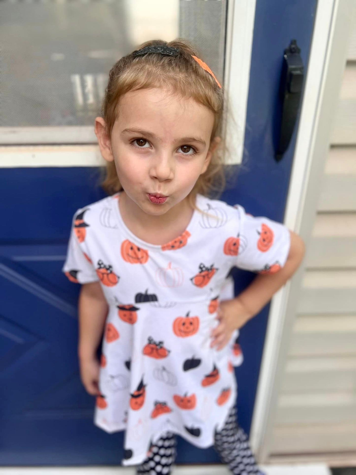 short sleeve Allie pumpkins top