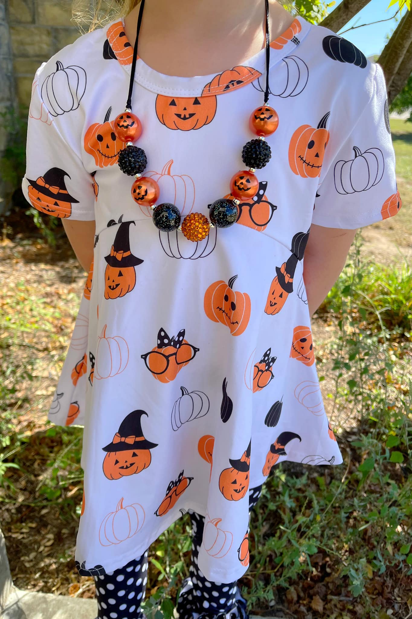 short sleeve Allie pumpkins top