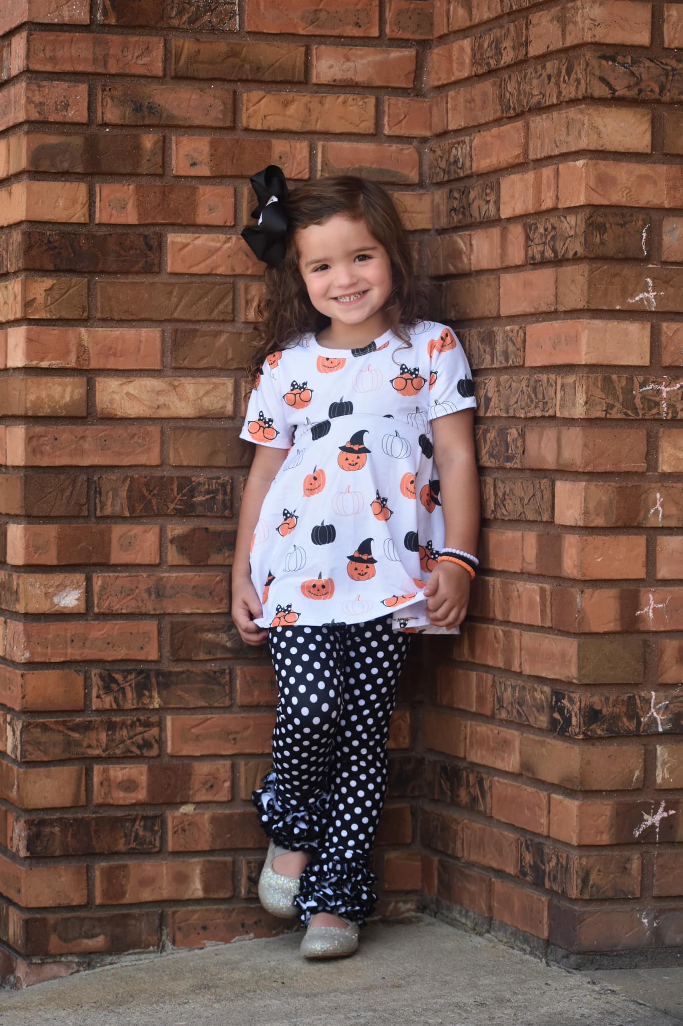 short sleeve Allie pumpkins top