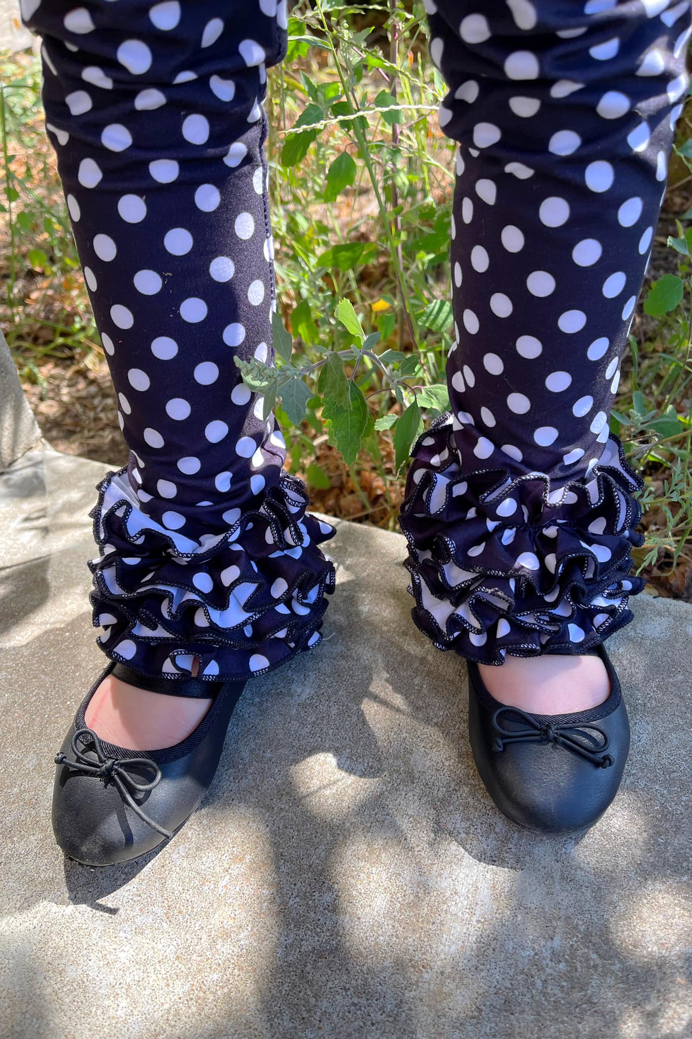 black polka dot icing pants