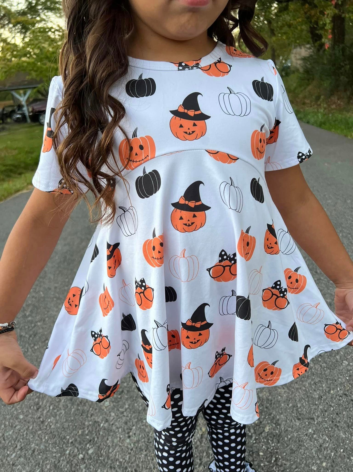 short sleeve Allie pumpkins top