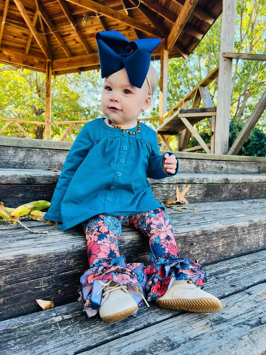 falling into winter floral triple bells