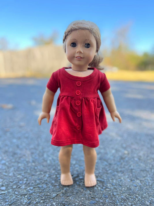 DOLL maroon ss tinsley dress