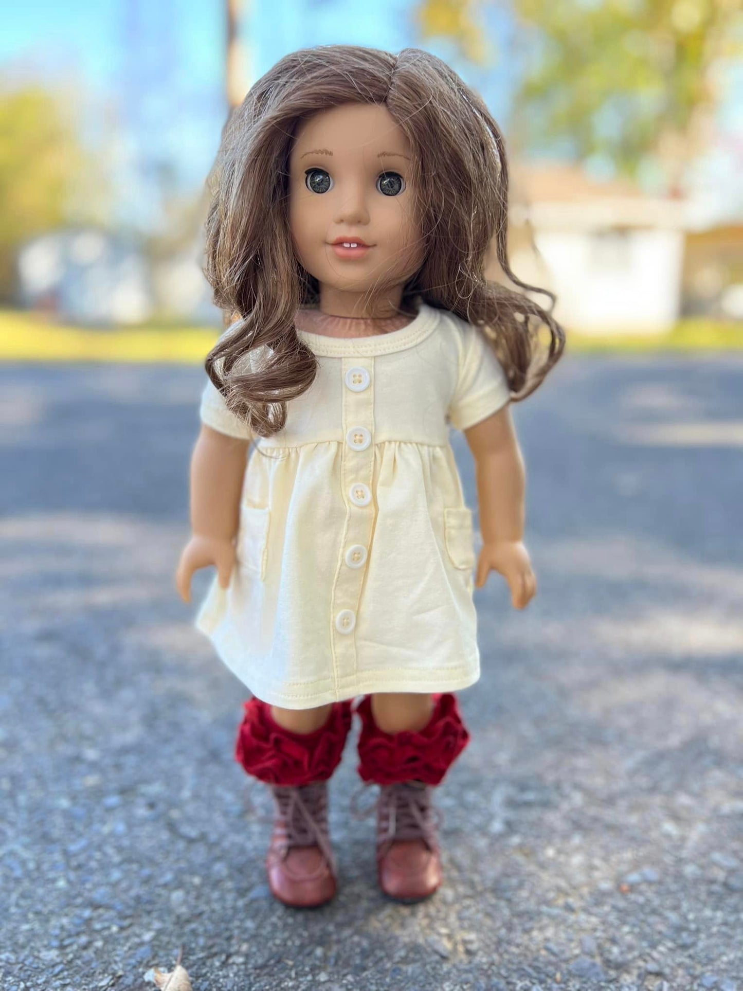 DOLL icing boot socks (maroon,black,cream and white)