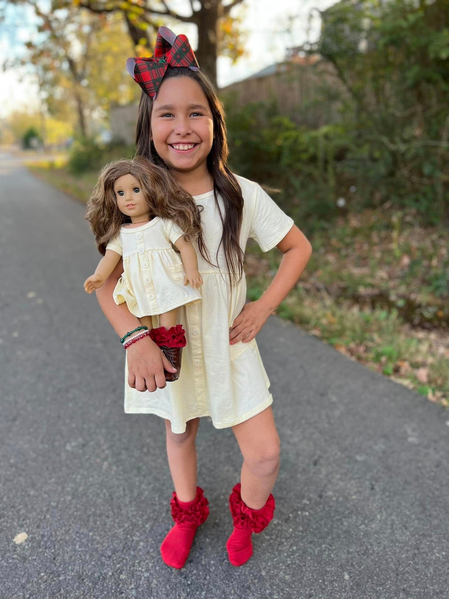 DOLL cream ss tinsley dress