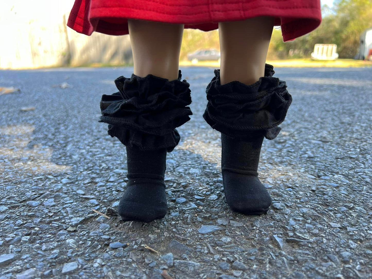 DOLL icing boot socks (maroon,black,cream and white)