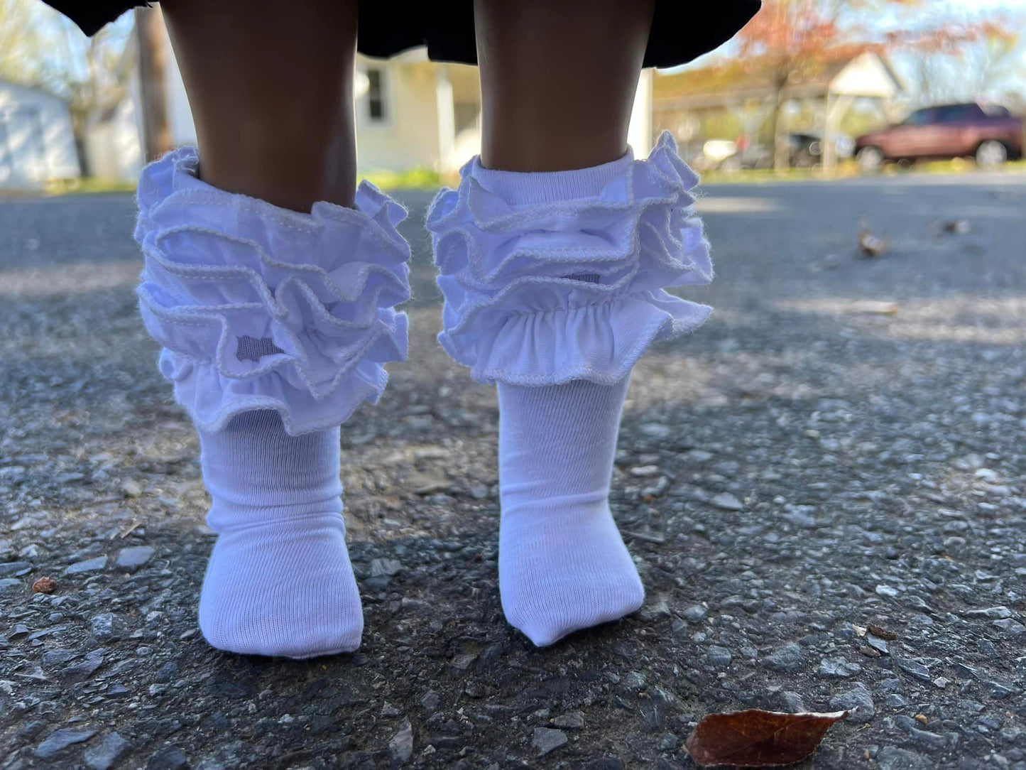 DOLL icing boot socks (maroon,black,cream and white)