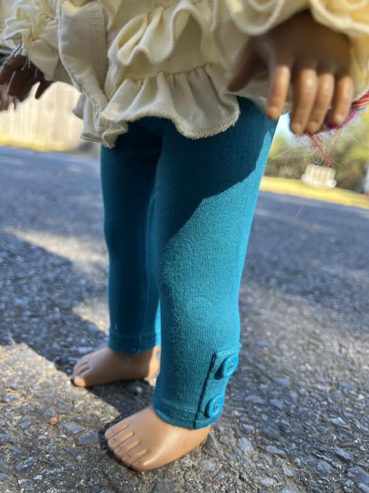 DOLL peacock button leggings