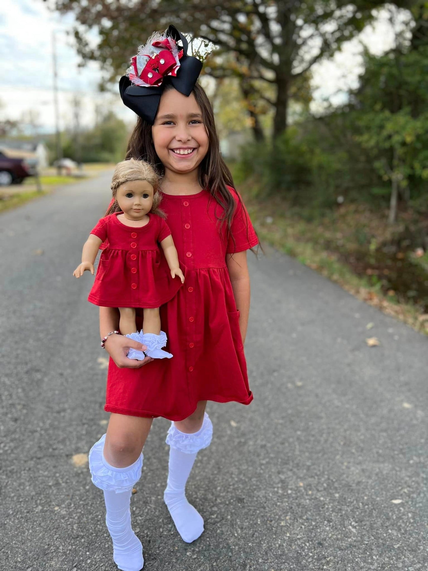 DOLL icing boot socks (maroon,black,cream and white)