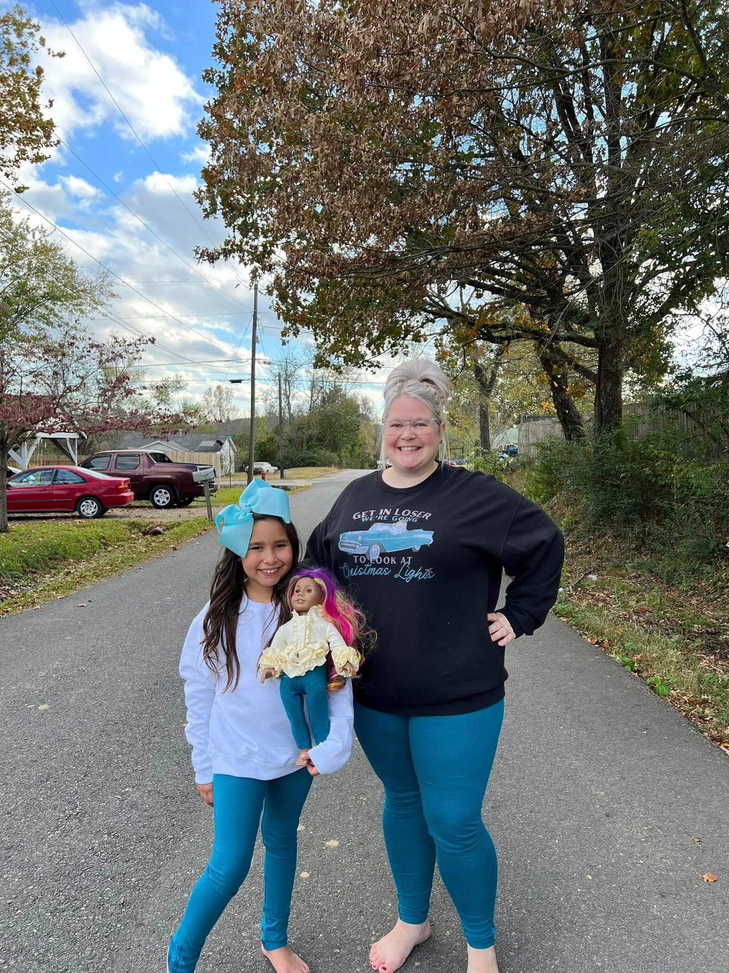 DOLL peacock button leggings