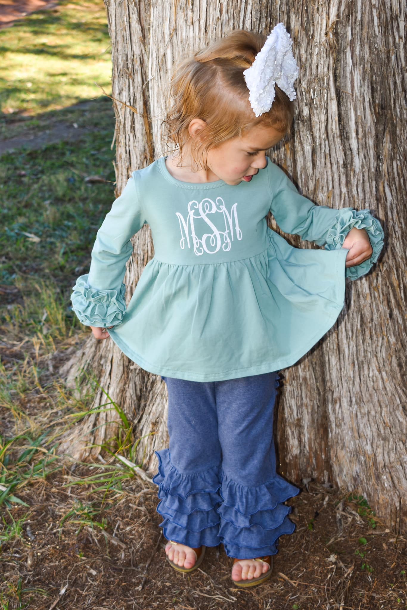 peaceful blue icing tunic