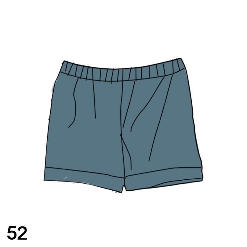 Mama steele blue button shorts (with no buttons)