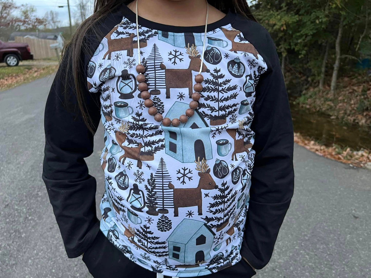 farmhouse deer raglan (also in adult small)