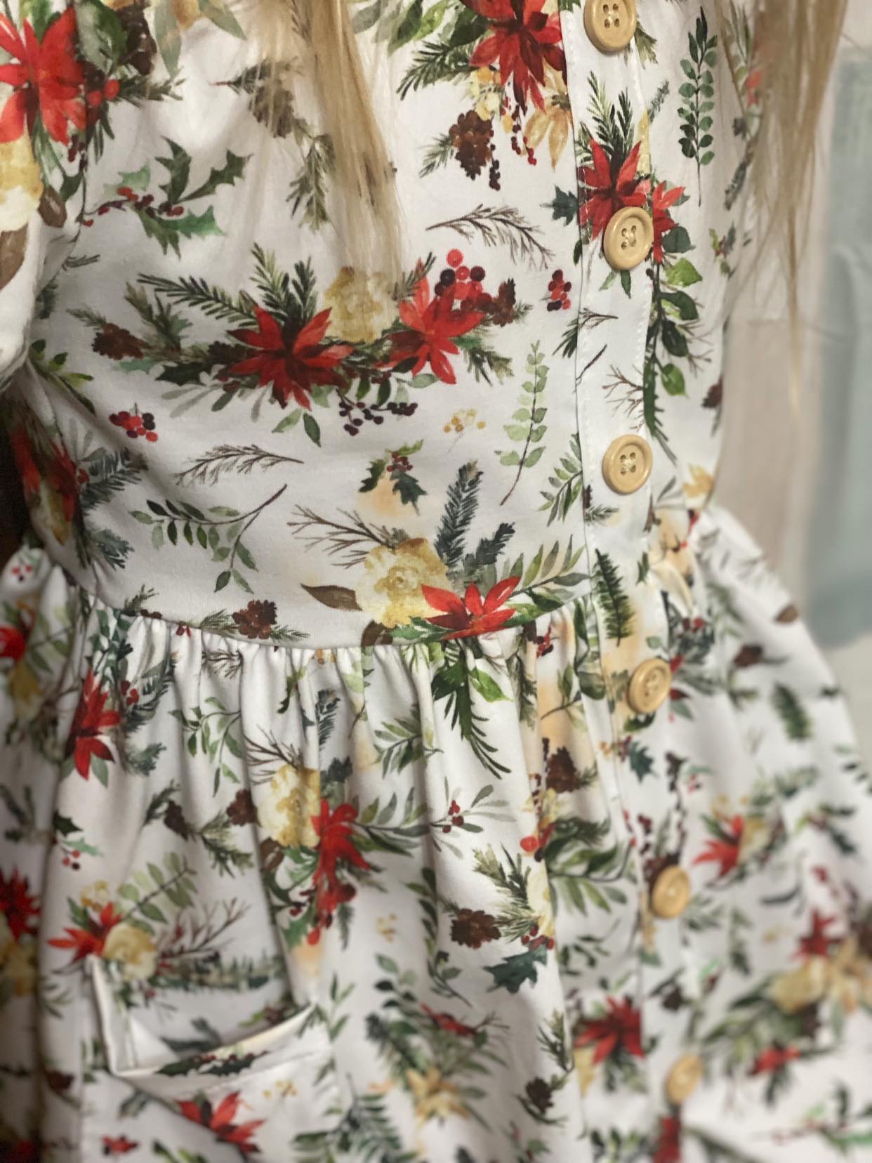 SS Christmas floral tinsley dress