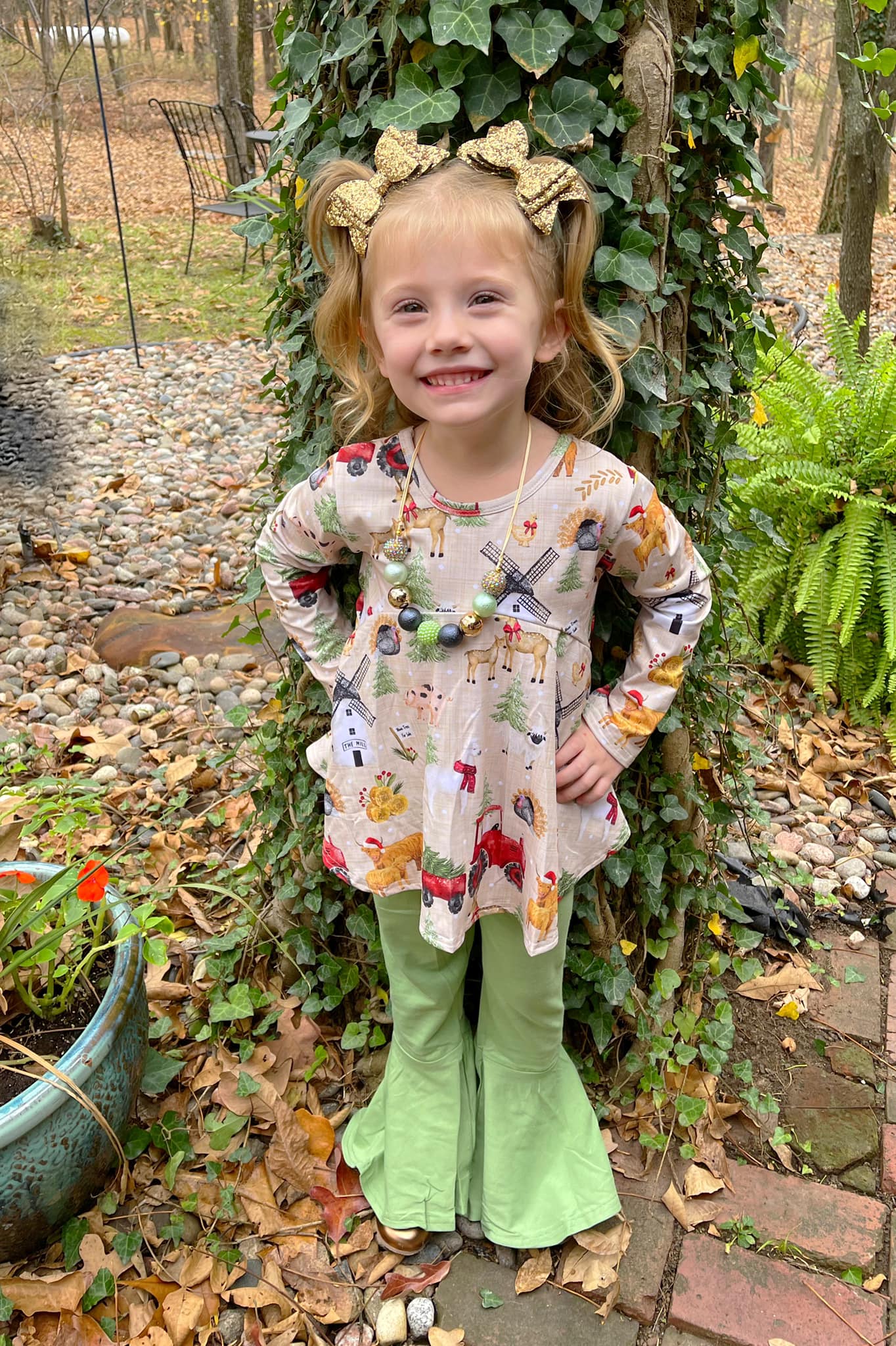 olive green extra wide bells