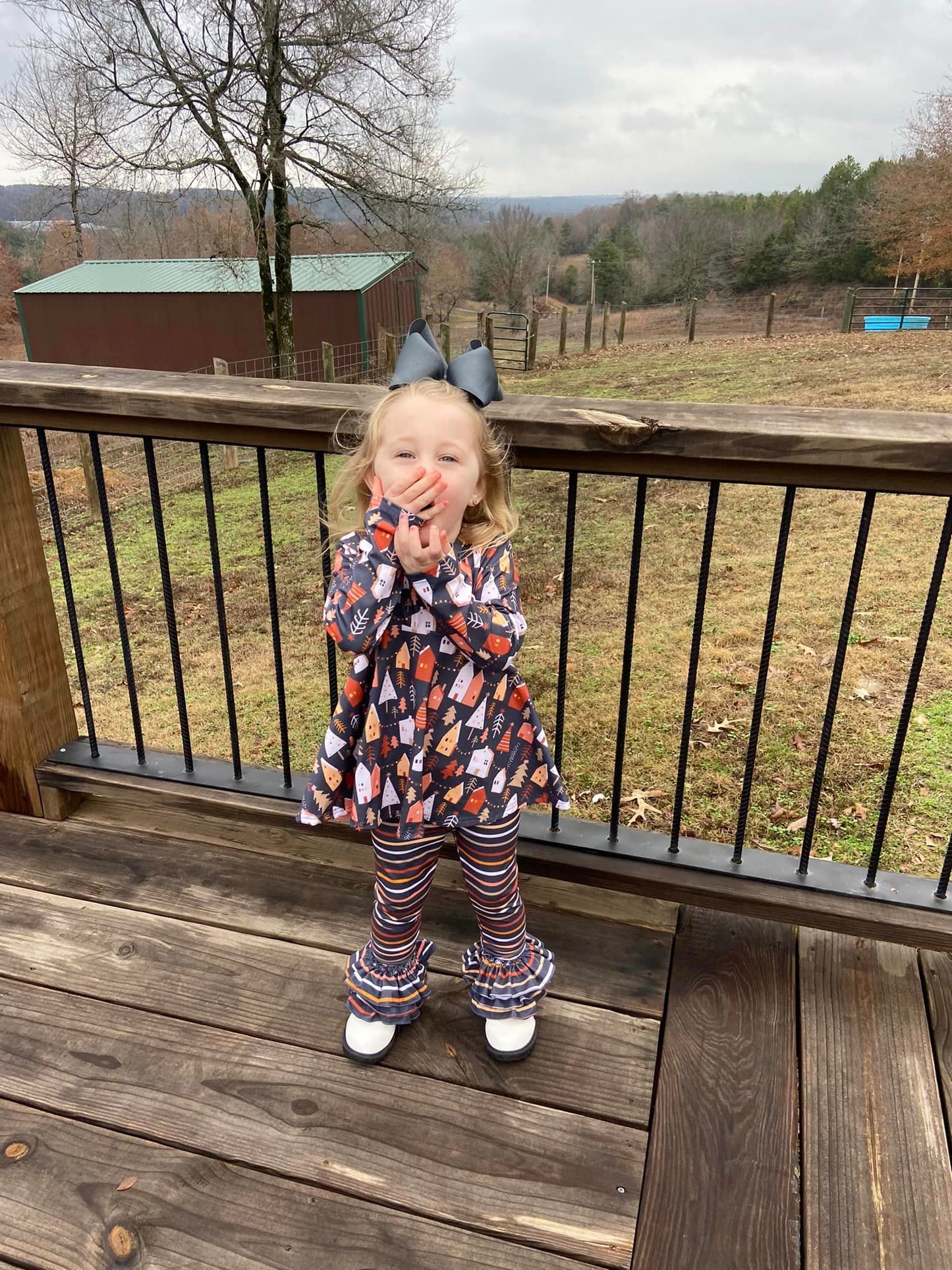 boho stripe triple bells