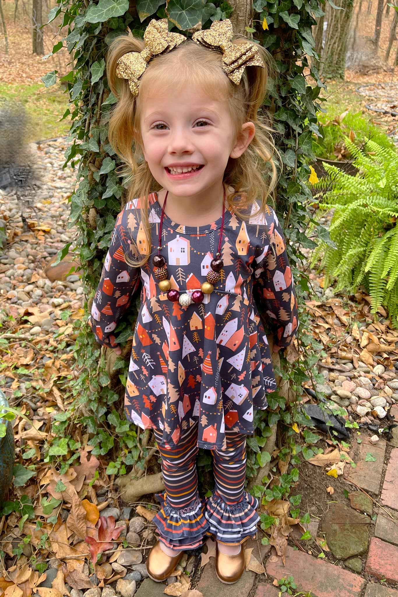 boho stripe triple bells