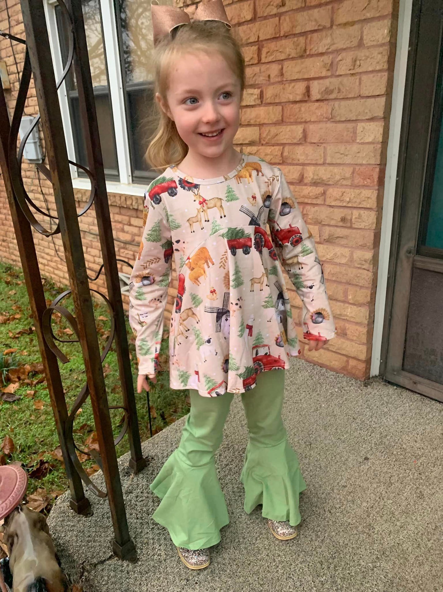 olive green extra wide bells