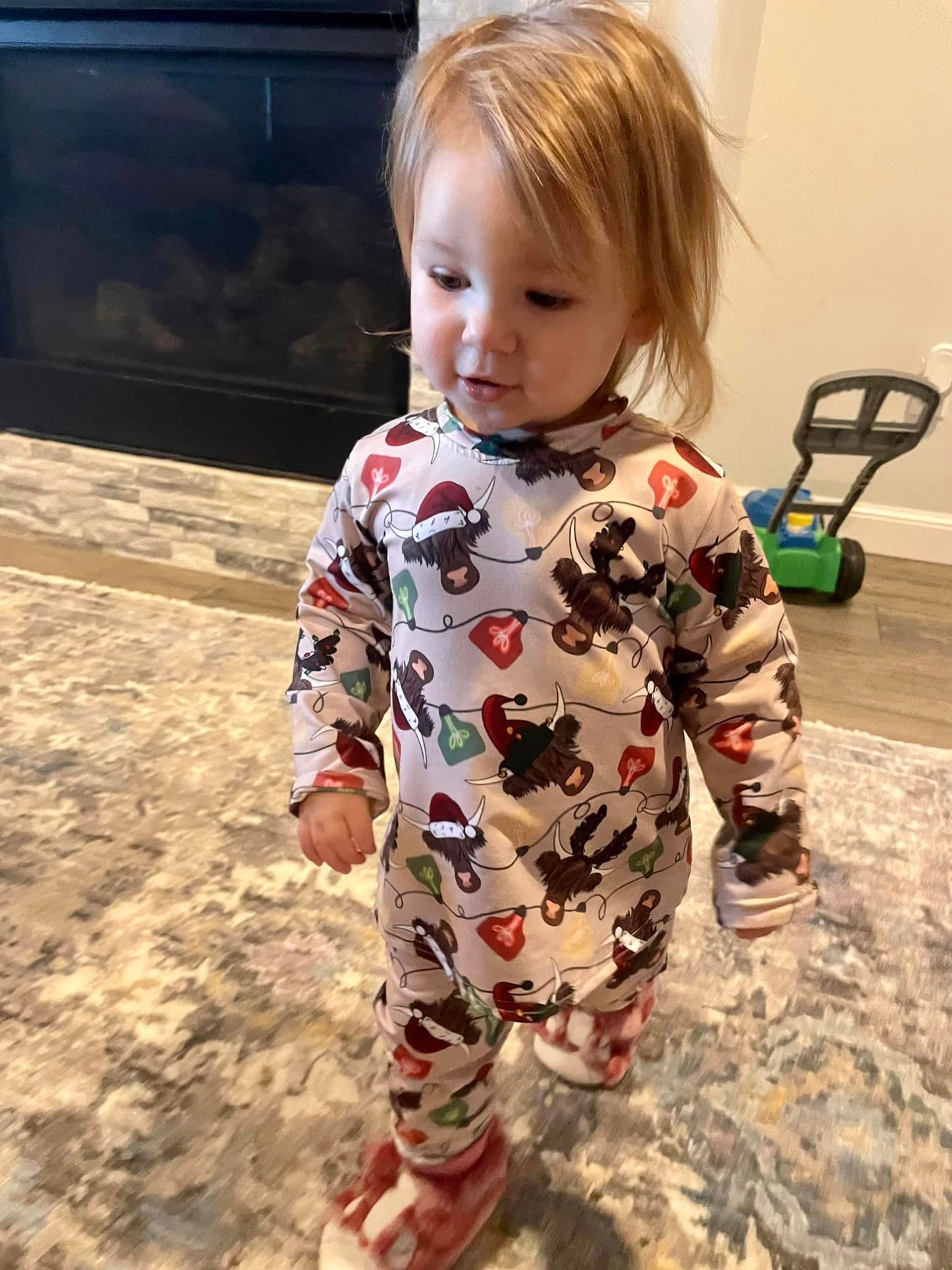 Christmas cow jammies for the whole family