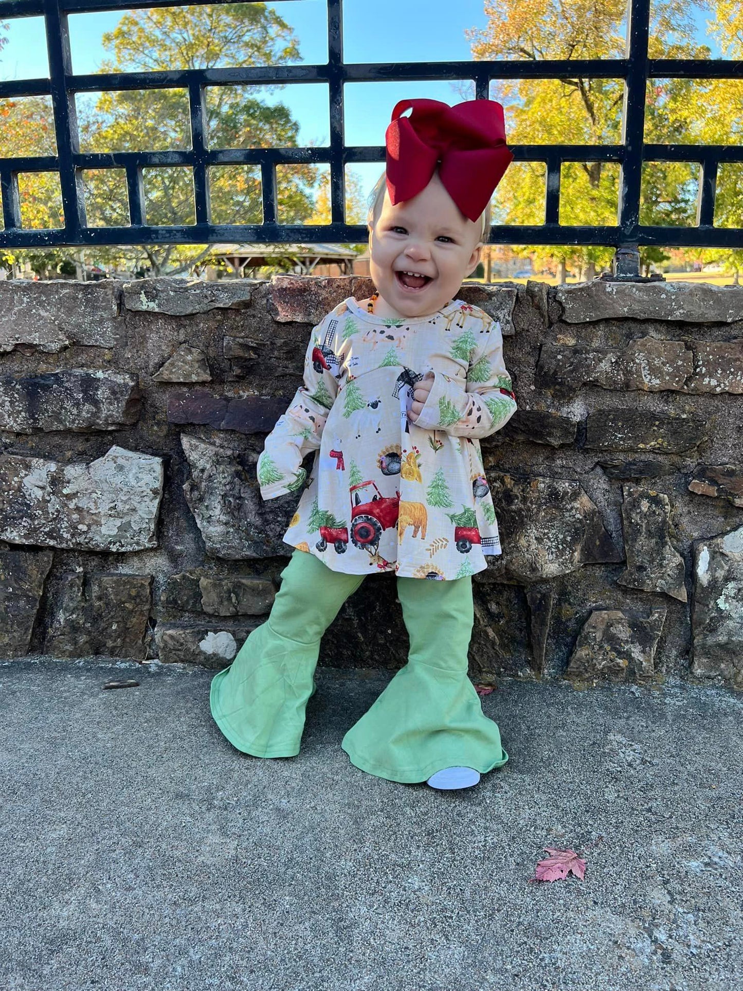 olive green extra wide bells