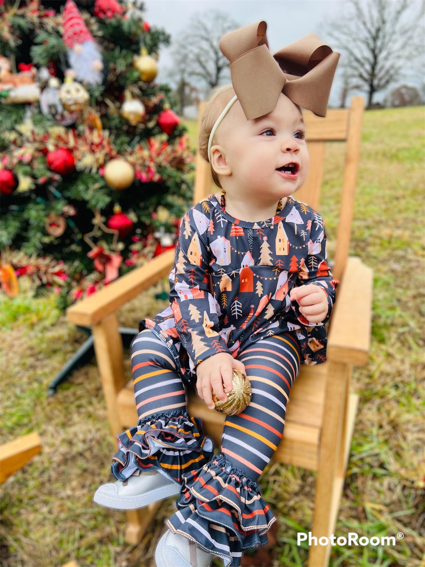 boho stripe triple bells