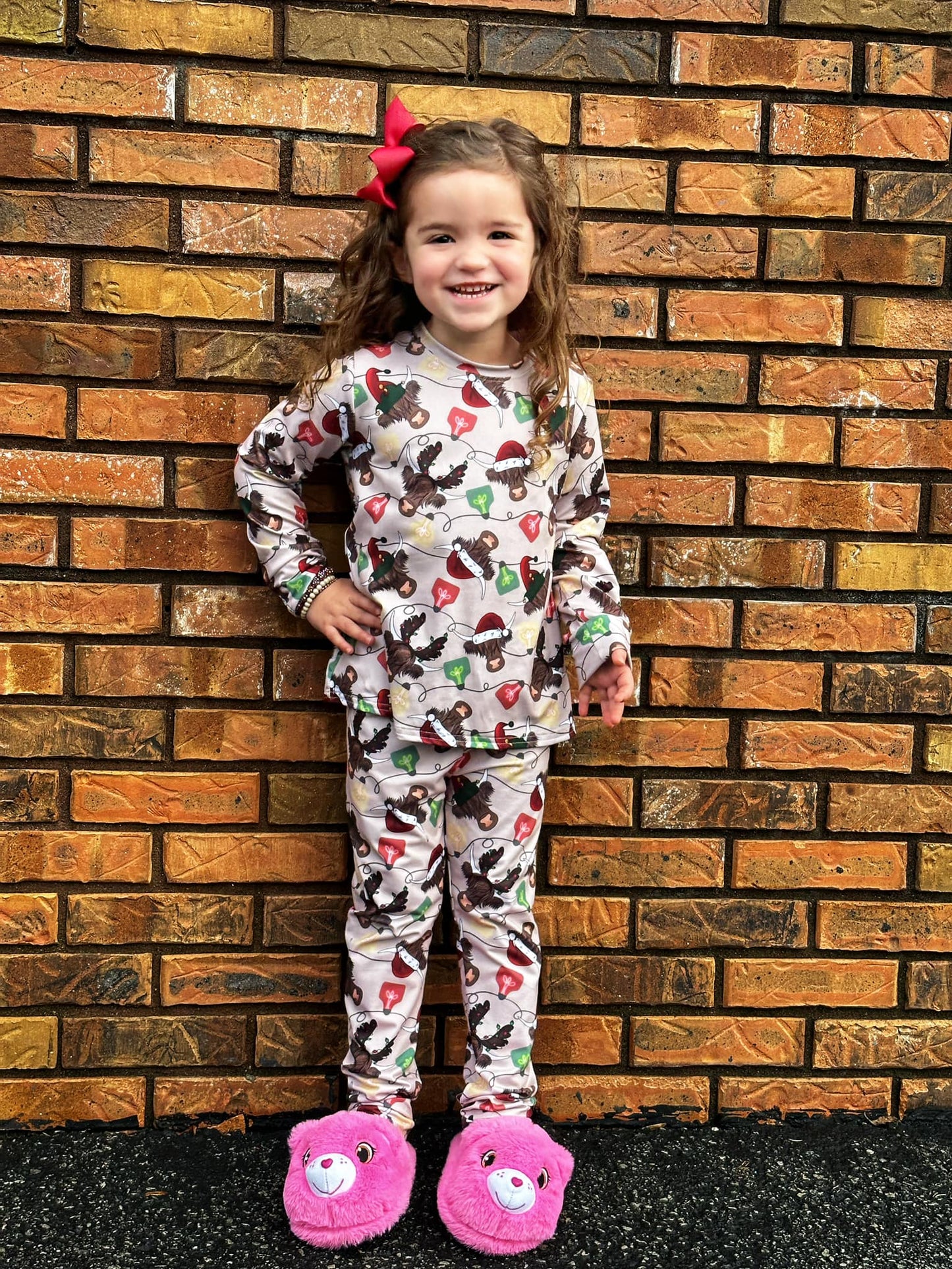 Christmas cow jammies for the whole family