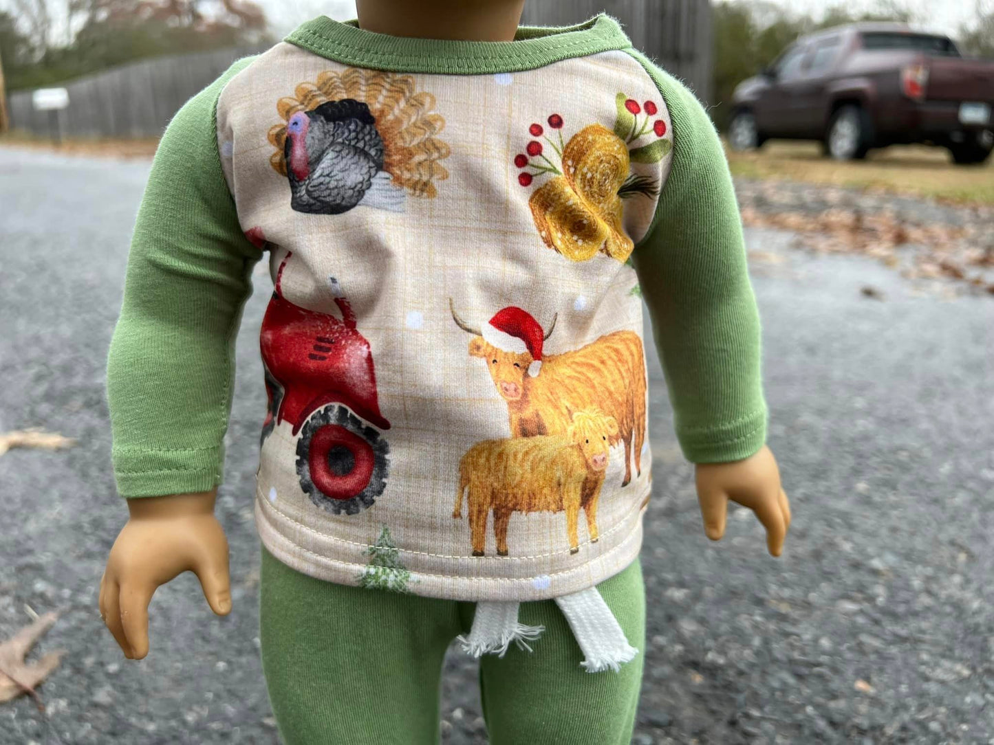 DOLL farm animal raglan and lounger pants set