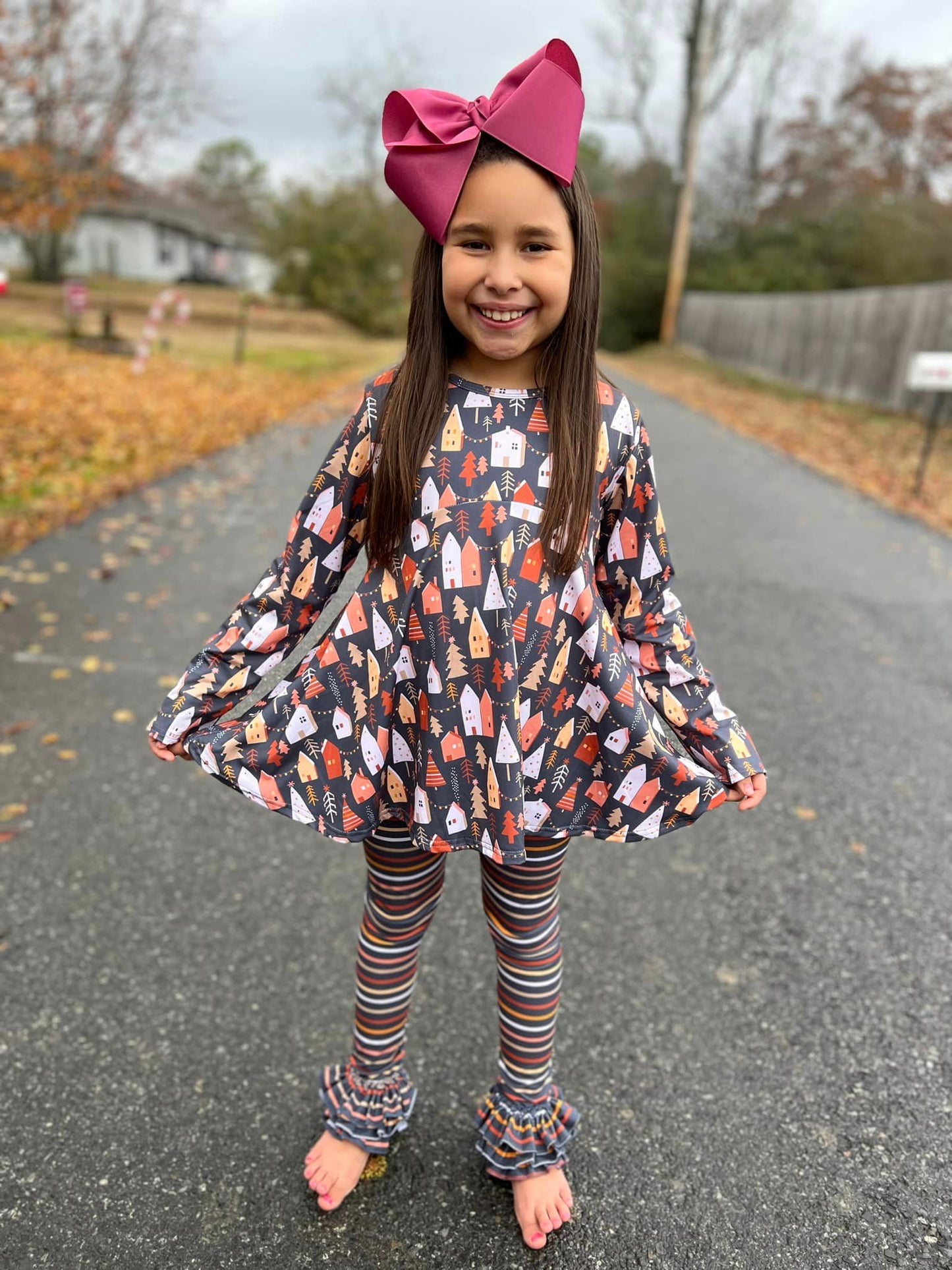 boho stripe triple bells