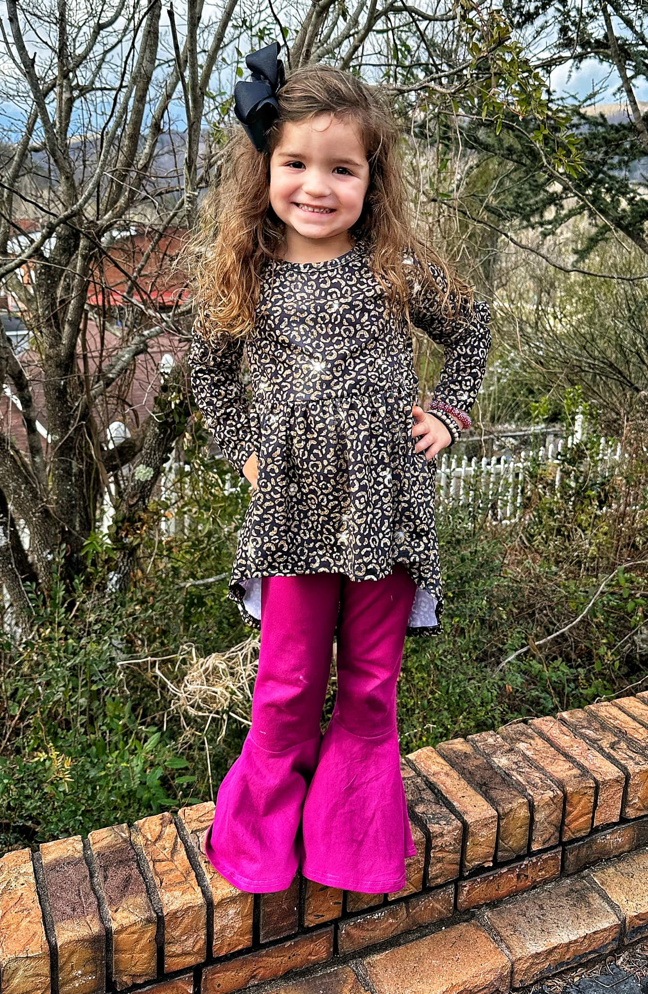 glitter leopard LS hi low top