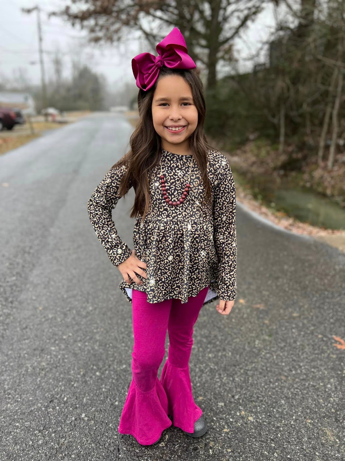 glitter leopard LS hi low top