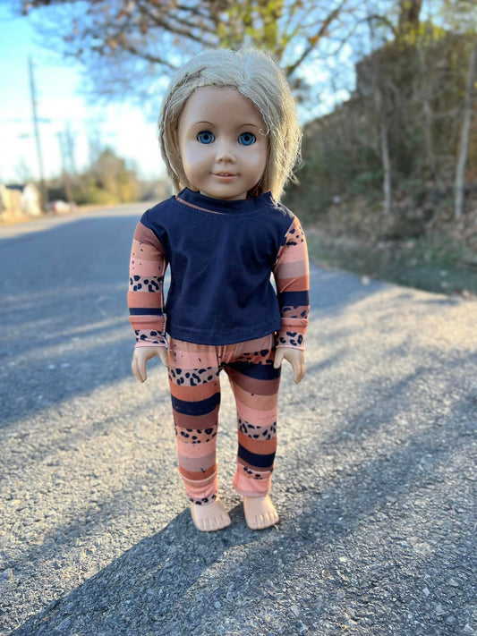 DOLL leopard stripe jammie’s