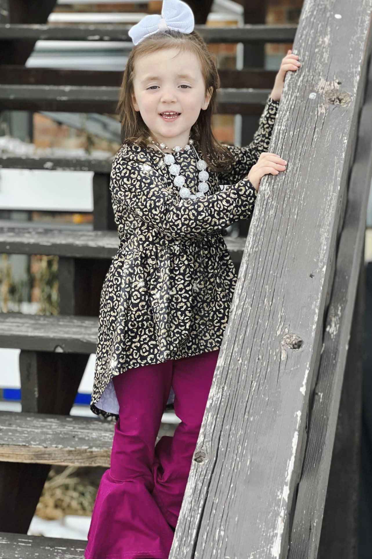 glitter leopard LS hi low top