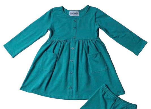 Teal LS tinsley dress