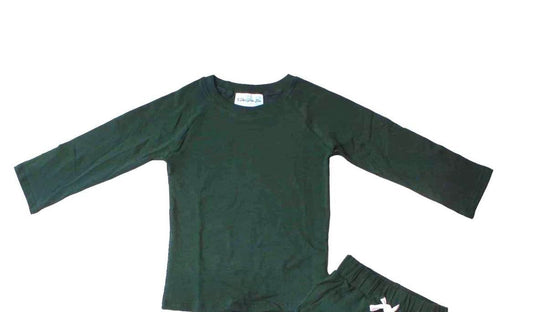 hunter green LS raglan