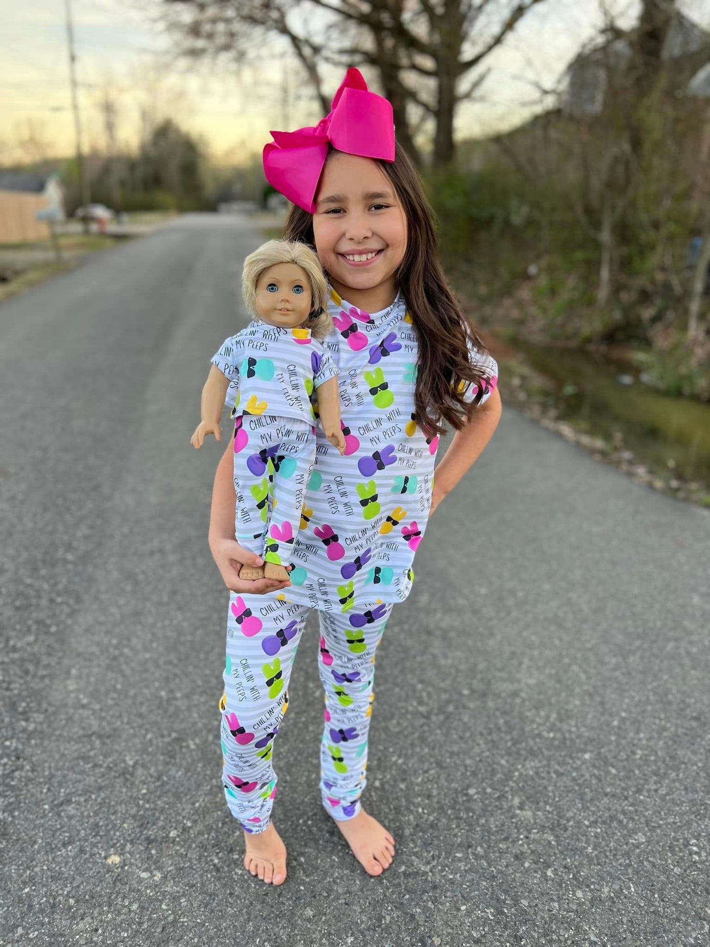 DOLL peeps stripe jammie’s