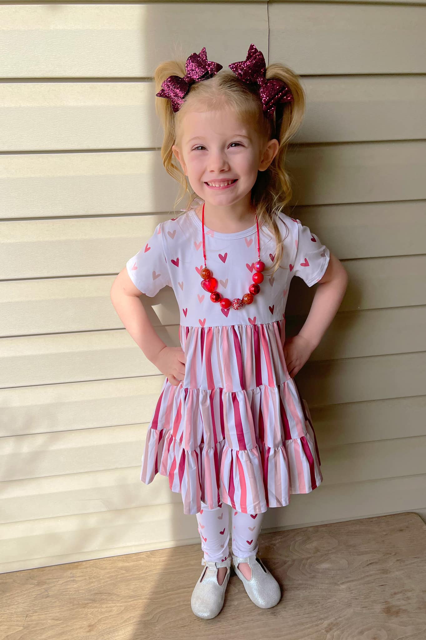 heart button leggings