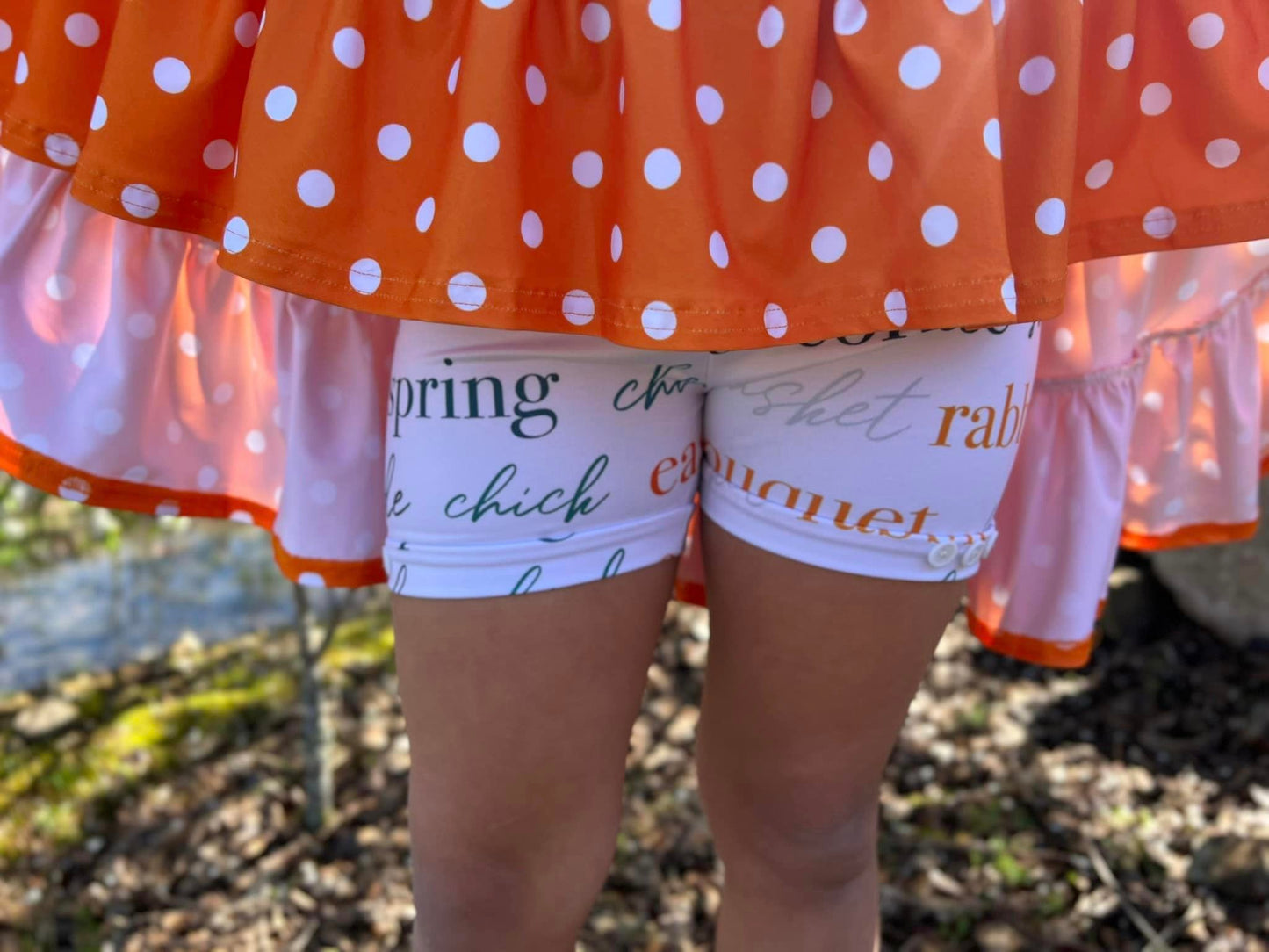 Easter words button shorts