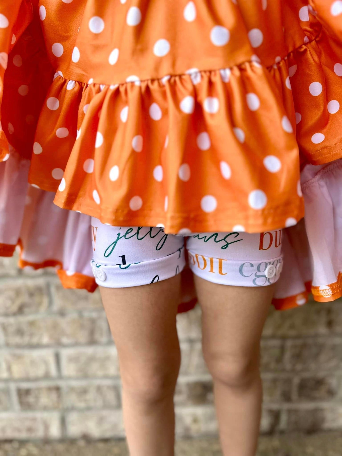 Easter words button shorts