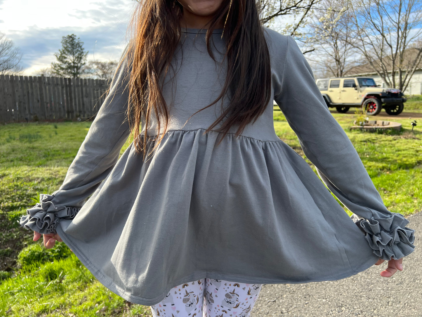 grey icing tunic