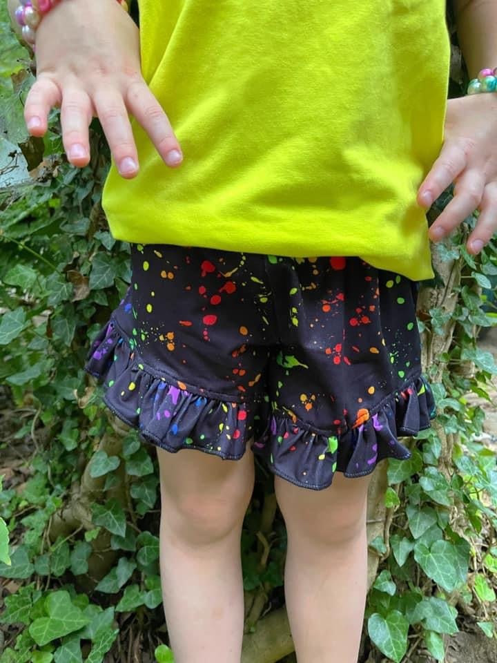 paint splatter shorties