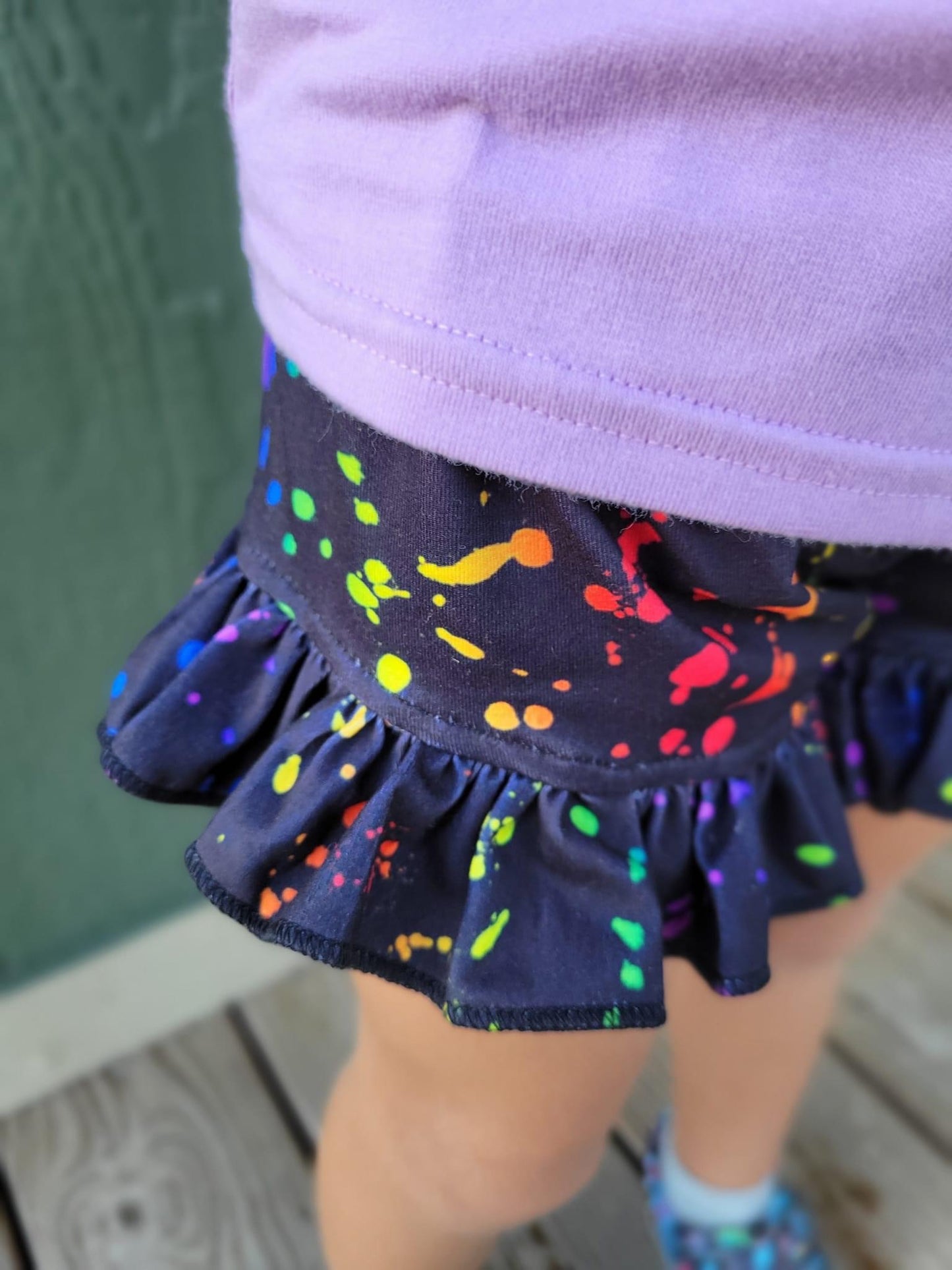 paint splatter shorties