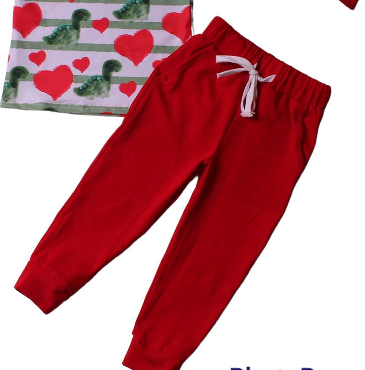 red lounger pants